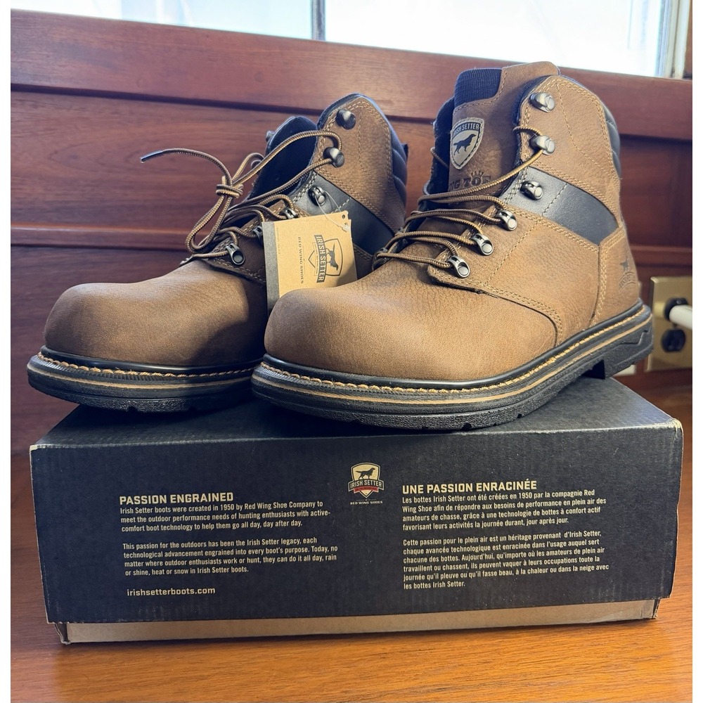 Irish Setter Red Wing Wingshooter 83623 Men's 10D EH Aluminum Toe Work Boots